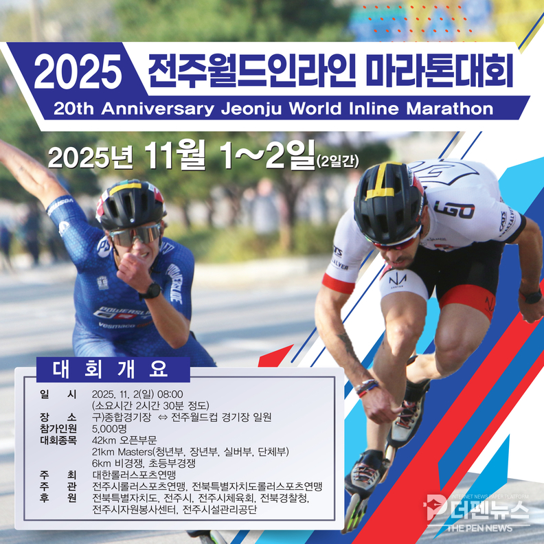 제20회 2025 전주월드인라인마라톤대회 개최 